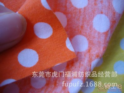 F003針織汗布 彈力圓點(diǎn)印花引領(lǐng)潮流，熒光色系點(diǎn)亮?xí)r尚